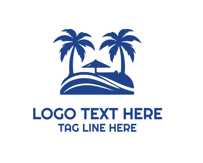 Sunset Wave Beach Logo