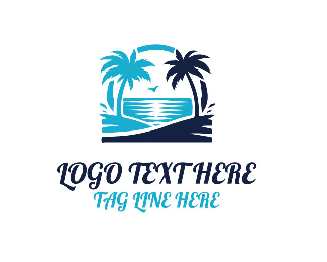 Sunset Breeze Beach Logo
