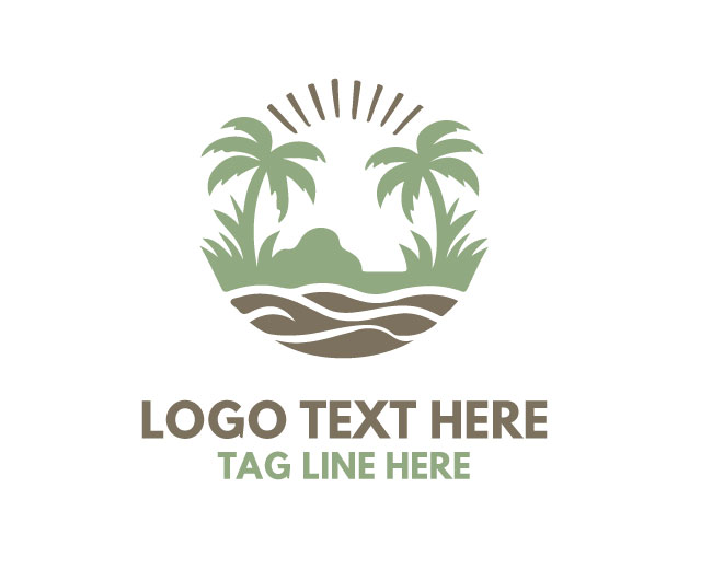 Sunset Paradise Beach Logo