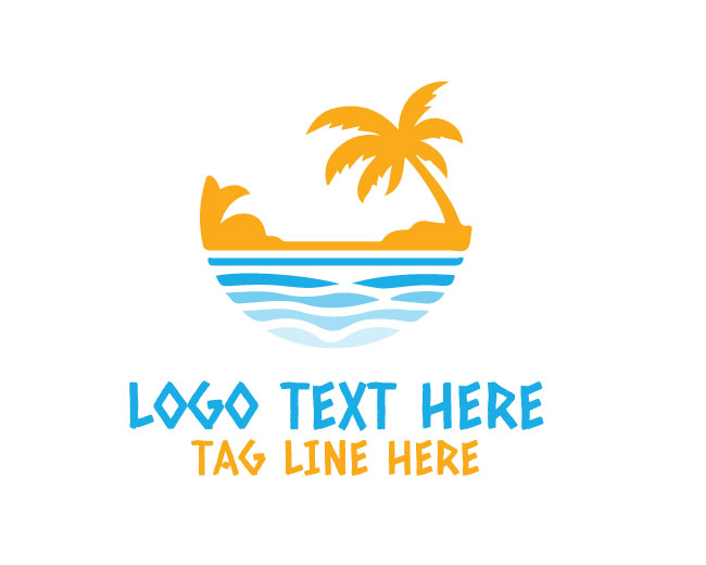 Sunset Reflection Beach Logo