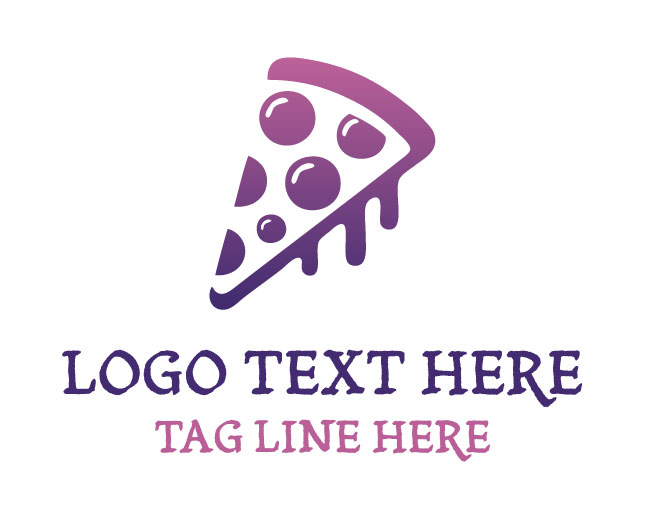 Hot Pizza Slice Logo