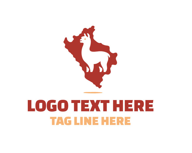 Andes Alpaca Peru Map Logo