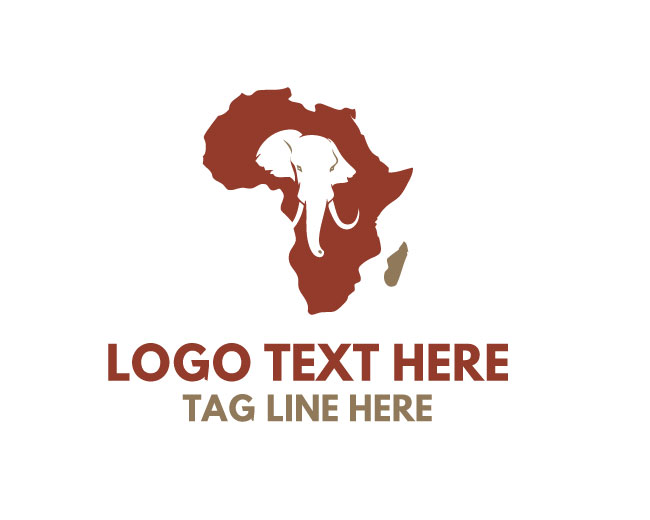  Heritage Elephant Africa Map Logo