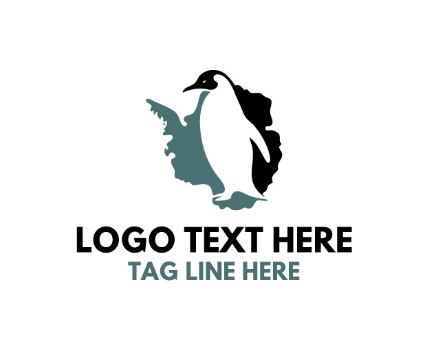IceWorld Penguin Antarctica Map Logo