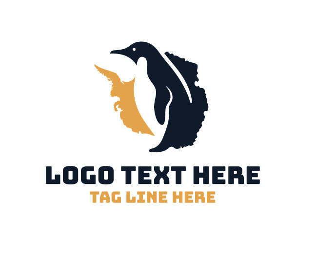 ArcticStyle Penguin Antarctica Map Logo