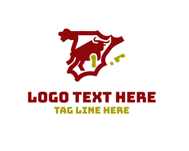  Iberian Bull Spain Map Logo