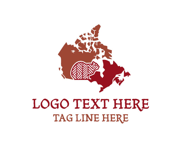 Heritage Beaver Canada Map Logo