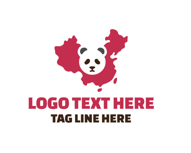 Zen Panda China Map Logo