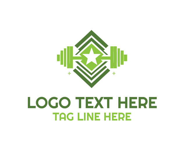  Iron Dumbbell Fitness Logo