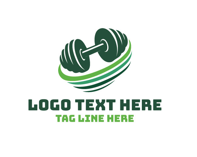 flex dumbbell fitness logo