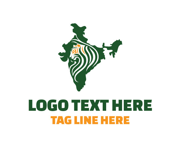 Royal Tiger India Map Logo