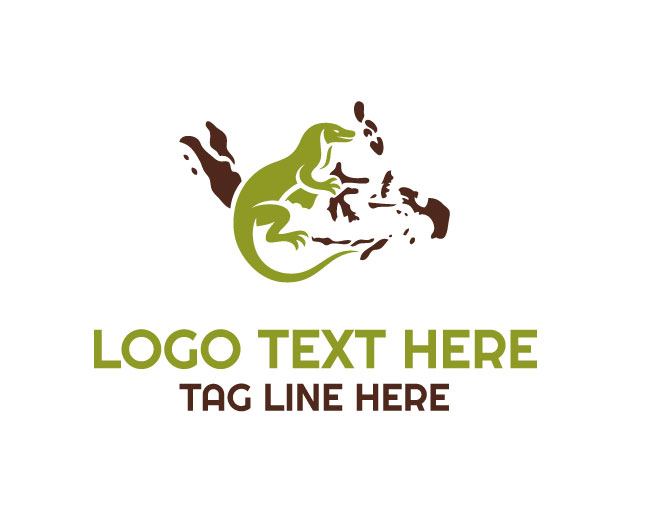 Island Komodo Indonesia Map Logo