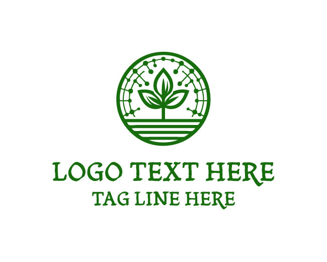 Irrigation field Leaf Logo