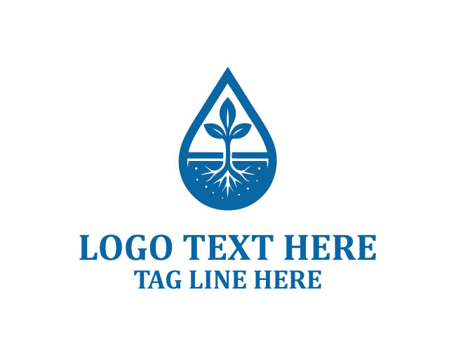 Water leaf roots Irrigation Logo