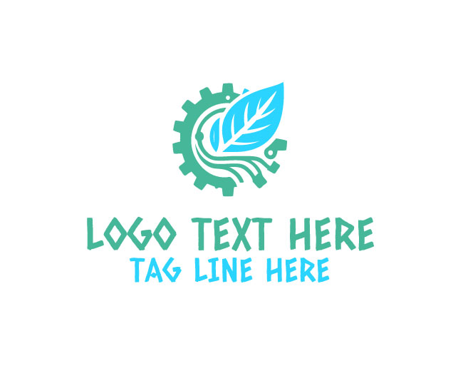 Eco Digital gear Leaf Logo