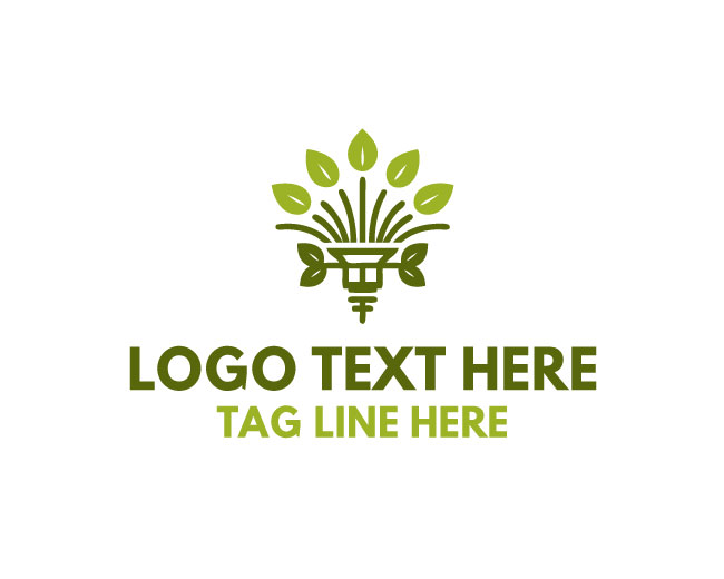 Sprinkler Irrigation Water Spray Logo