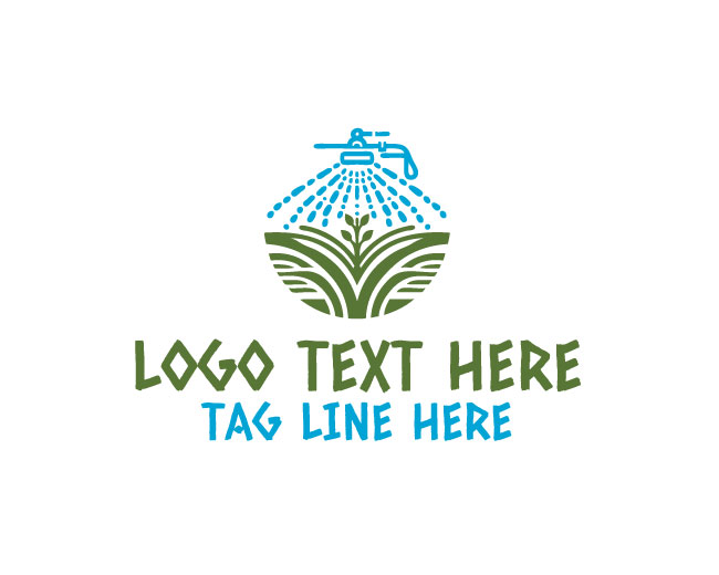Sprinkler Irrigation Clean Water Logo