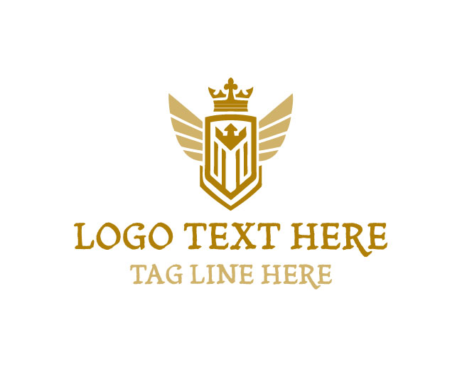 Wings Shield Crest Logo