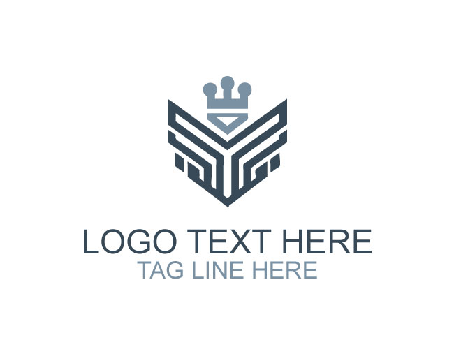 Minimalist Wings Shield Logo