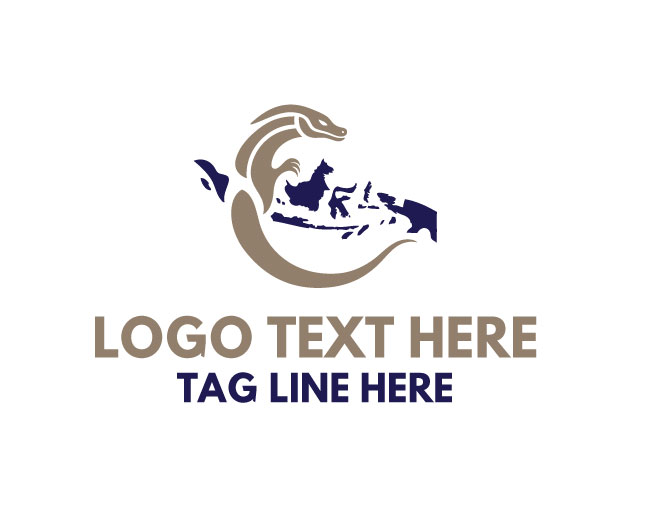 Heritage Komodo Indonesia Map Logo