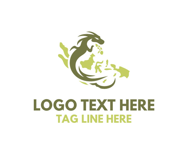 Komodo Legend Indonesia Map Logo