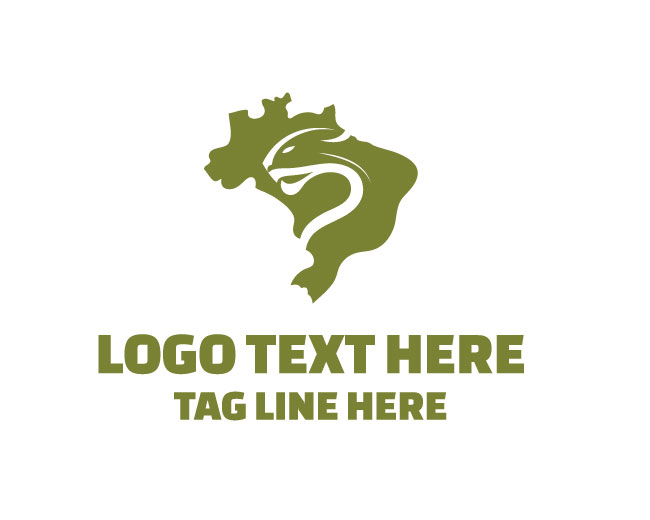 Amazon Jaguar Brazil Map Logo
