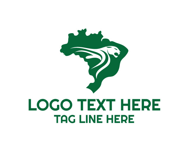 Heritage Jaguar Brazil Map Logo