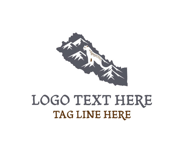  Himalayan Snow Leopard Nepal Map Logo