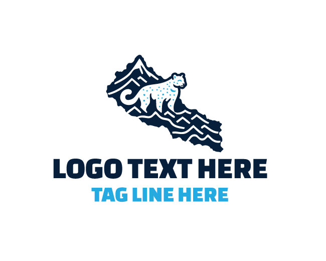 Everest Snow Leopard Nepal Map Logo