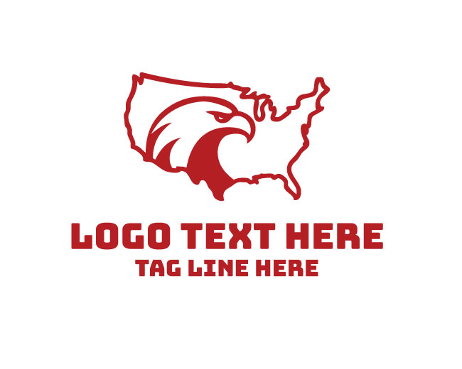 Liberty Eagle USA Map Logo