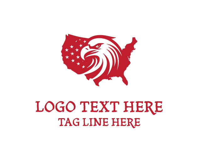 Shield Eagle USA Map Logo