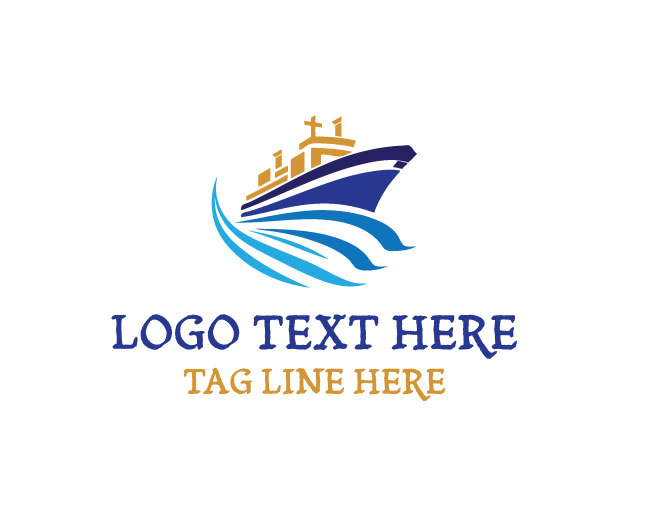 MarineRoute Logistic Ship Logo