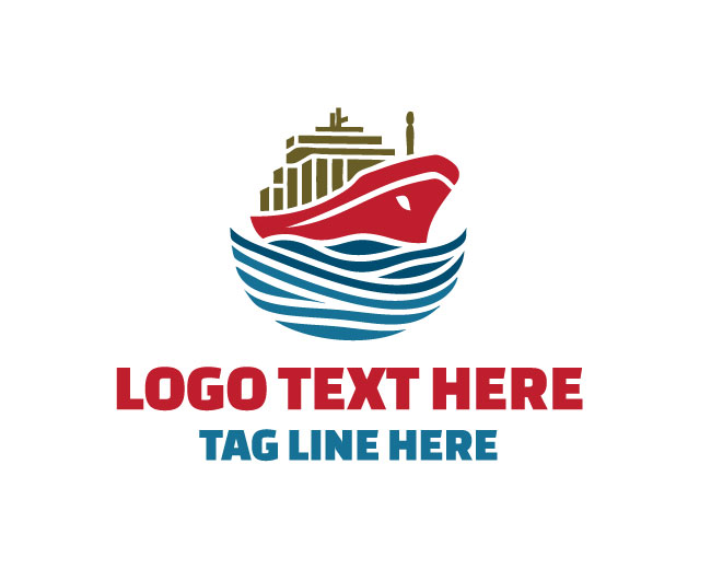 OceanBridge Logistic Ship Logo