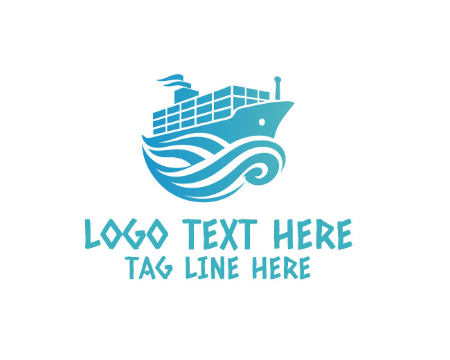 BlueHarbor Logistic Ship Logo