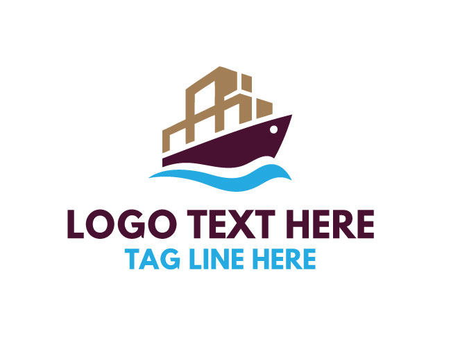 SeaFlow Logistic Ship Logo