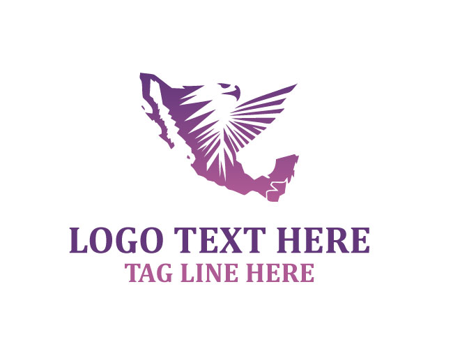 Mexican Eagle Map Logo
