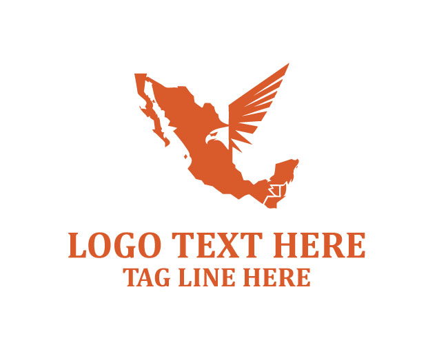 Mexico National Eagle Map Logo
