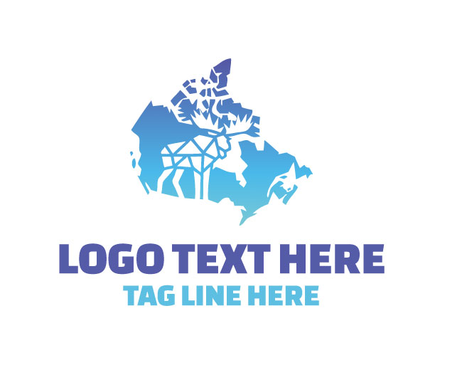 Canadian Polar Bear Map Logo