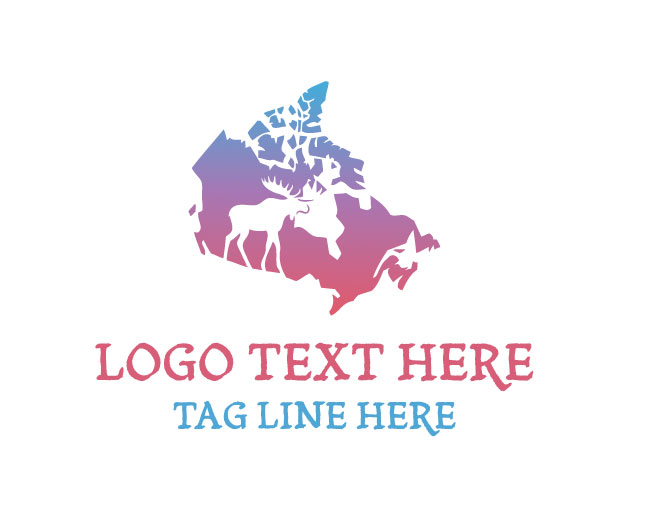 Moose Canada Map Logo