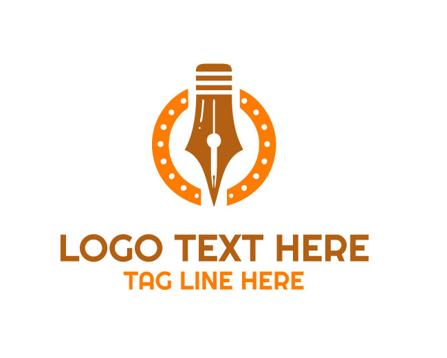 Pen Writing Style Logo