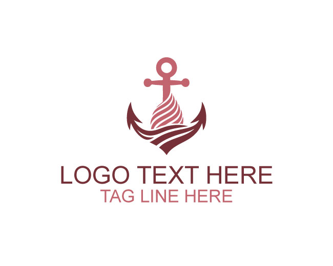 Minimal Anchor Marine Logo