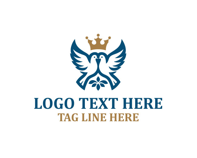 Royal dove Love Couple Logo