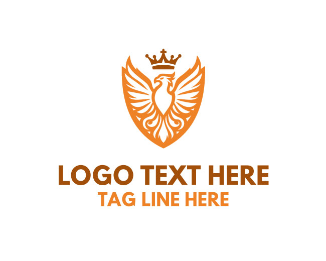 Powerful Eagle Crest crown Logo