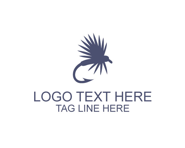 Fly Fishing Lure Sports Logo