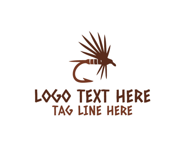Fly Fishing Lure River Logo