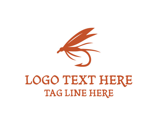 Fly Fishing Lure Lake Logo