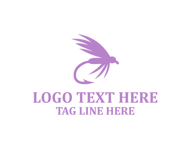 Abstract Fly Fishing Lure Logo