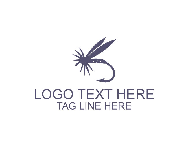 Fly Fishing Lure Sports Logo