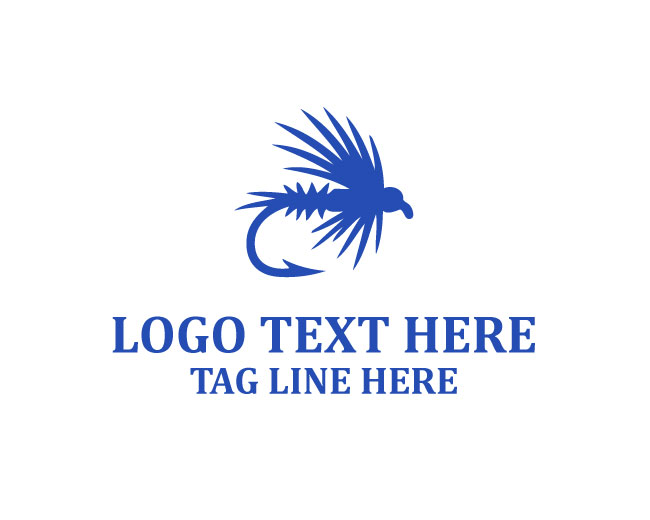 Fly Fishing Lure Minimal Logo