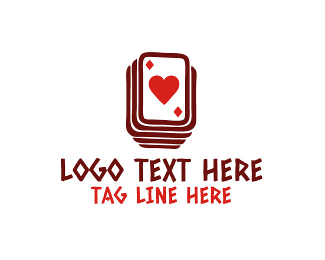 Casino Flip Playing Card Logo